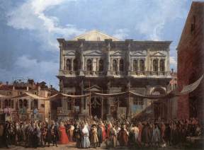 Canaletto, "The Feast day of San Rocco" (1735)