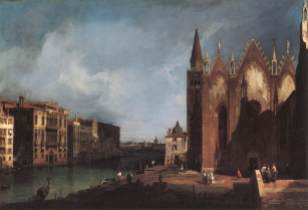 Canaletto, "The Grand Canal near Santa Maria della Carità" (1726)