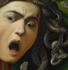 Caravaggio, "Medusa", detail (1599)
