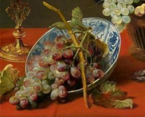Frans Snyders, "Still Life with Grapes and Game", detail (1630)