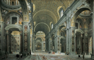 Giovanni Paolo Pannini, "Interior of St. Peter's" (1731)