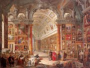Giovanni Paolo Pannini, "Interior of a picture gallery with the collection of Cardinal Silvio Valenti Gonzaga" (1740)