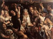 Jacob Jordaens, "The King drinks" (1640)