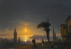 Ivan Konstantinovich Aivazovsky, "The Galata Tower by moonlight" (1845)