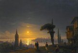 Ivan Konstantinovich Aivazovsky, "The Galata Tower by moonlight" (1845)