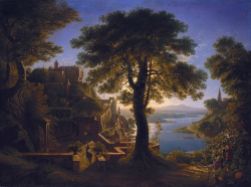 Karl Friedrich Schinkel, "Castle by the river" (1820)